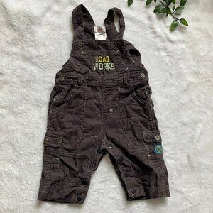 Nuovo Baby Corduroy Overalls 6M | Brown Adjustable Straps 100% Cotton GUC